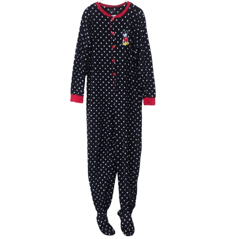 Disney Mickey Mouse Adult Footed Pajamas size Large